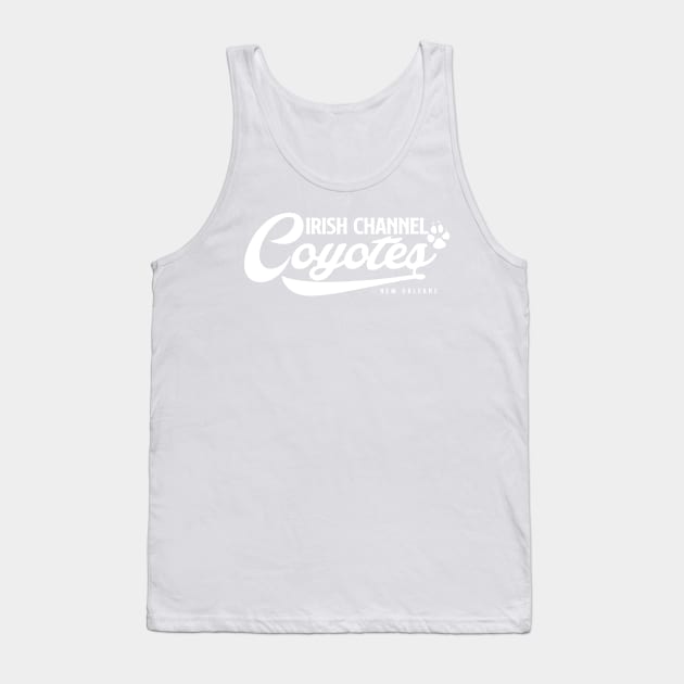 Irish Channel Coyote in White Tank Top by AmuseThings